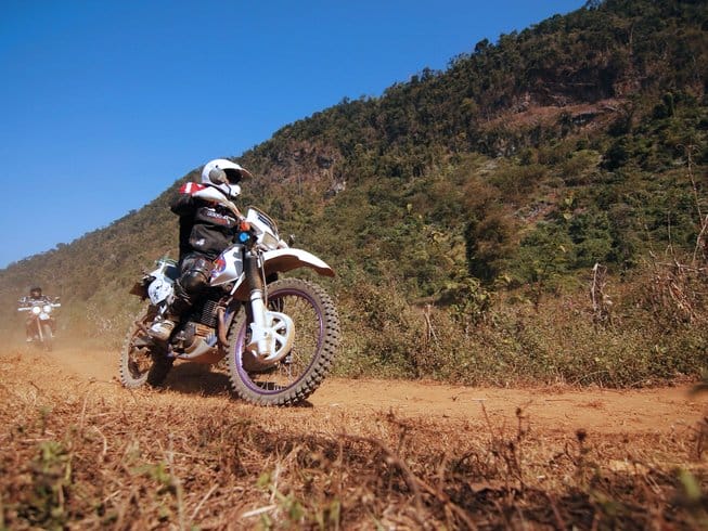 Laos motorbike Buffalo Tour from Vientiane to Longsane
