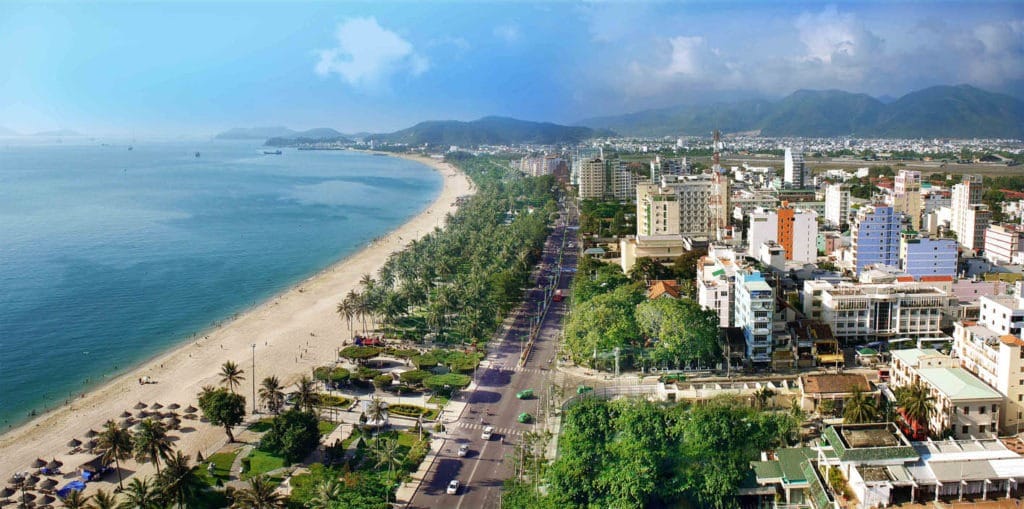 Nha Trang Beach 1024x509 - Jubilant Saigon Motorbike Tour To Nha Trang Via Bao Loc and Dalat &ndash; 3 Days