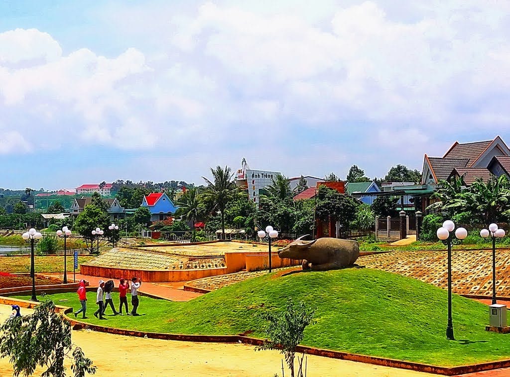 Dak Mil Statue of buffalo 1024x757 - Great Motorbike Tour From Saigon – 5 Days