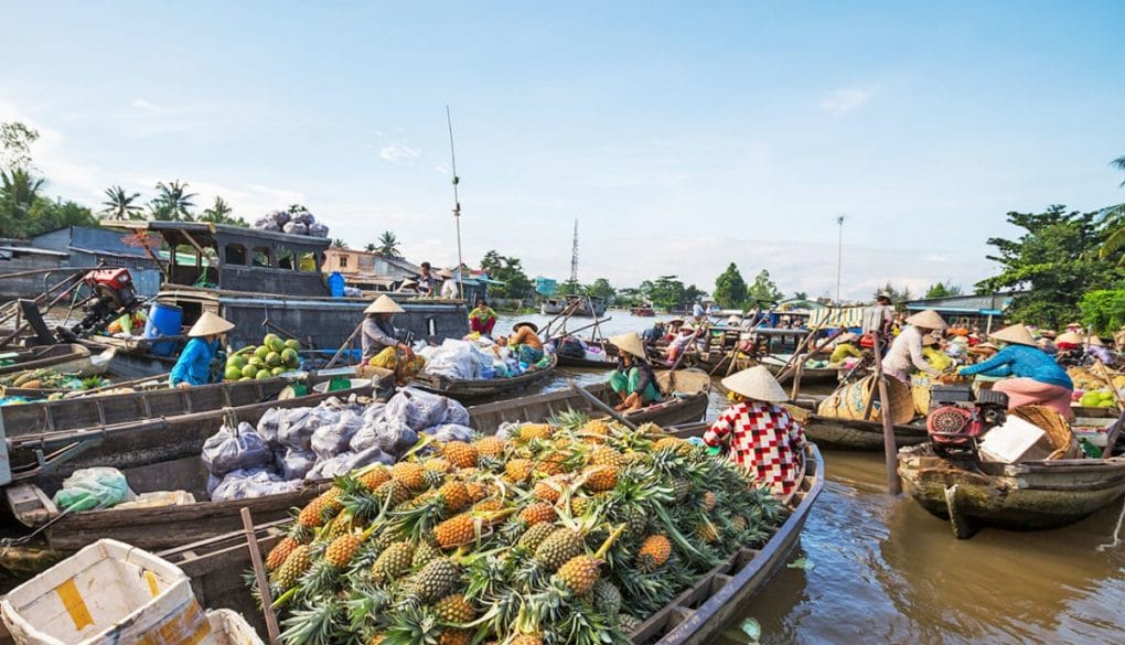 Cai be floating market - Top Reasons Why You Should Do a Saigon Motorbike Tour to Mekong Delta