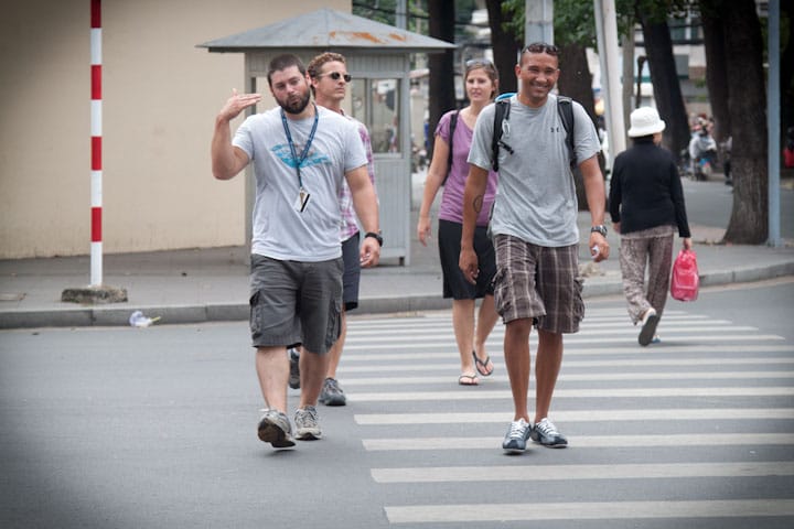 The Art of Crossing the Street in the most populous city in Vietnam