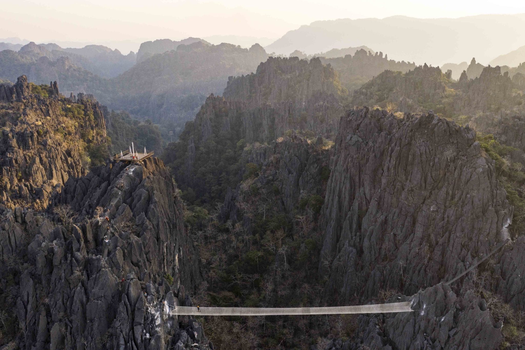 The rock view point - Inspiring Laos Motorbike Expedition from Luang Prabang to 4000 Islands & Wat Phu