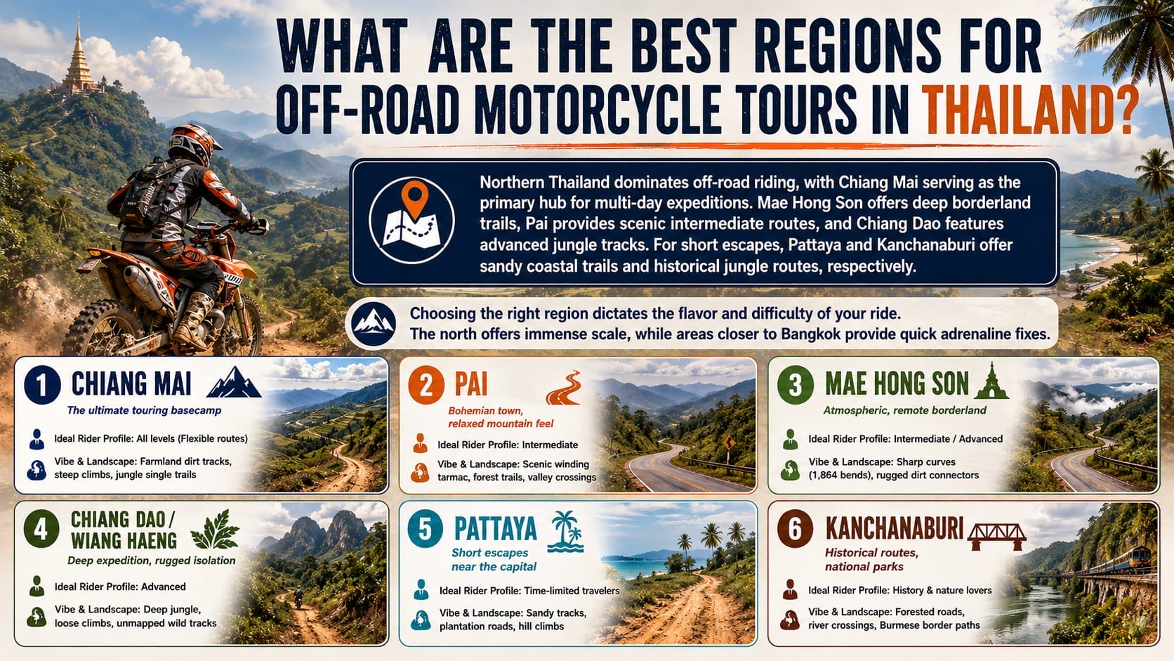 What Are the Best Regions for Off Road Motorcycle Tours in Thailand - Thailand Dirt Bike Tours: Routes, Bikes & Planning Guide (2026)